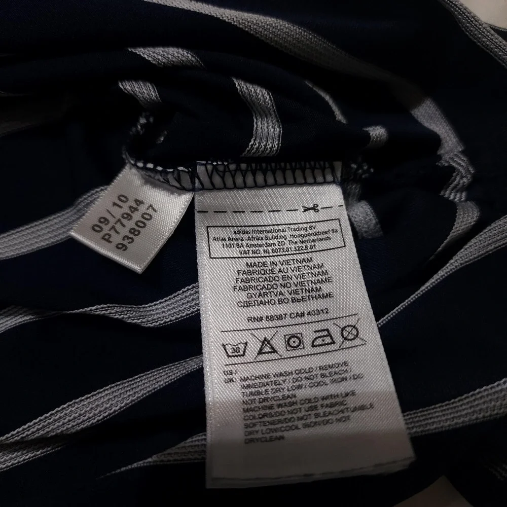 adidas Climacool Polo Shirt Mens XL Blue Striped Golf Performance Lightweight
